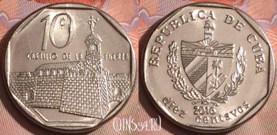 Куба 10 сентаво 2016 года, KM# 576, 245k-084