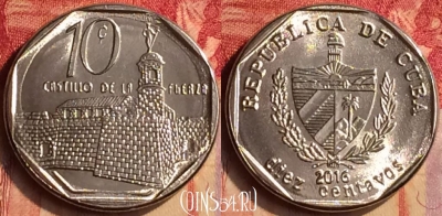 Куба 10 сентаво 2016 года, KM# 576, 404-016