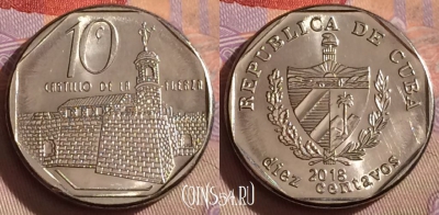 Куба 10 сентаво 2018 года, KM# 576, 329-143