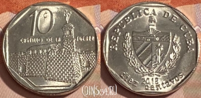 Куба 10 сентаво 2018 года, KM# 576, 383r-099 ♛