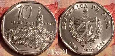Куба 10 сентаво 2018 года, KM# 576, 404-144