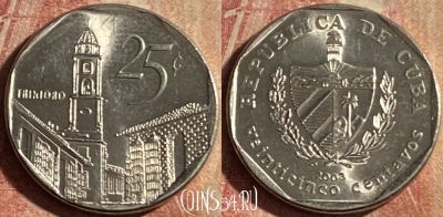 Куба 25 сентаво 2003 года, KM# 577, 179p-007