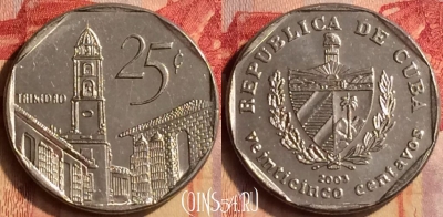 Куба 25 сентаво 2003 года, KM# 577, 404-039