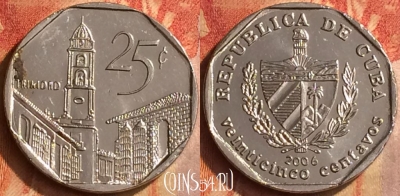 Куба 25 сентаво 2006 года, KM# 577, 215o-111
