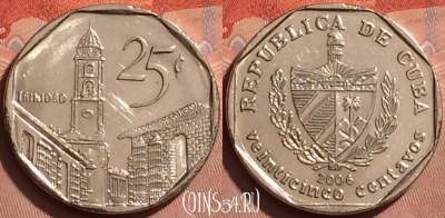 Куба 25 сентаво 2006 года, KM# 577, 229l-050