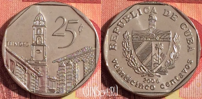 Куба 25 сентаво 2006 года, KM# 577, 251i-116