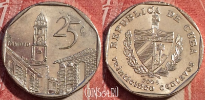 Куба 25 сентаво 2006 года, KM# 577, a059-093