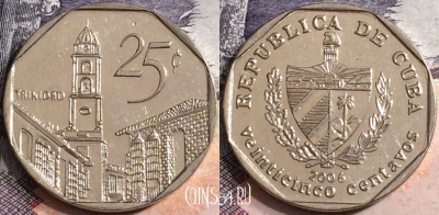 Куба 25 сентаво 2006 года, KM# 577, a075-122