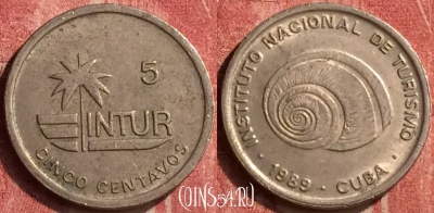 Куба 5 сентаво 1989 года, KM# 412.3, 408-035
