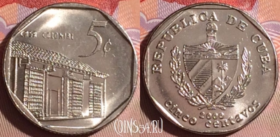 Куба 5 сентаво 2000 года, KM# 575, 076j-109