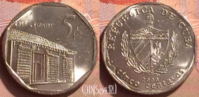 Куба 5 сентаво 2000 года, KM# 575, 088o-066