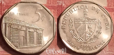 Куба 5 сентаво 2000 года, KM# 575, 265l-140