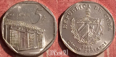 Куба 5 сентаво 2000 года, KM# 575, 440-028