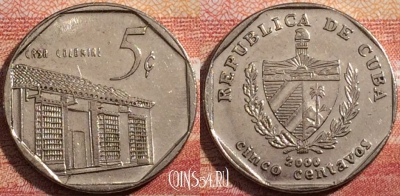 Куба 5 сентаво 2000 года, KM# 575, a071-055