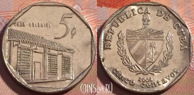Куба 5 сентаво 2002 года, KM# 575, 118b-094