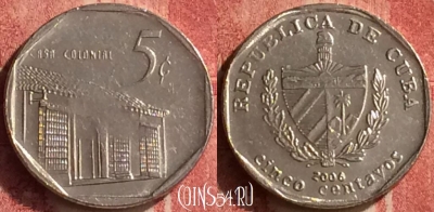 Куба 5 сентаво 2006 года, KM# 575, 361n-136