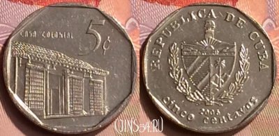 Куба 5 сентаво 2006 года, KM# 575, 416-095