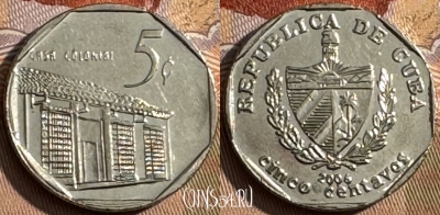 Куба 5 сентаво 2006 года, KM# 575, s429s-143