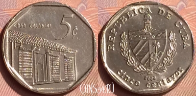 Куба 5 сентаво 2009 года, KM# 575, 240n-043