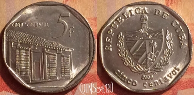Куба 5 сентаво 2009 года, KM# 575, 330n-043