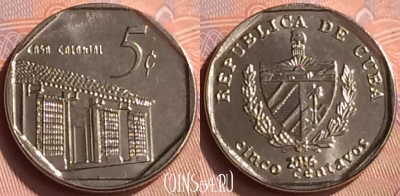 Куба 5 сентаво 2016 года, KM# 575, 218n-073