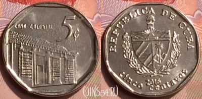 Куба 5 сентаво 2016 года, KM# 575, 416-041