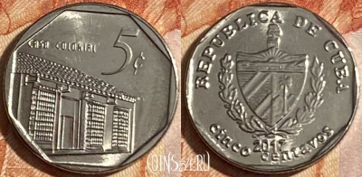 Куба 5 сентаво 2017 года, KM# 575, 157r-006