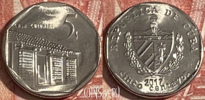 Куба 5 сентаво 2017 года, KM# 575, 343r-045