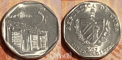 Куба 5 сентаво 2017 года, KM# 575, 499р-124