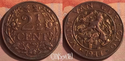 Кюрасао 2 1/2 цента 1944 года, KM# 42, 289o-091