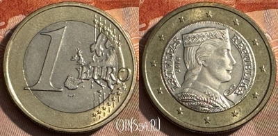 Латвия 1 евро 2014 года, KM# 156, 468s-610