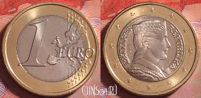 Латвия 1 евро 2016 года, KM# 156, UNC, 285j-139