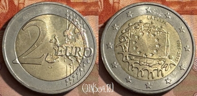 Латвия 2 евро 2015 года, KM# 172, 468s-609