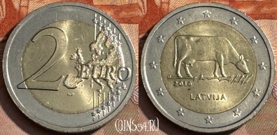 Латвия 2 евро 2016 года, KM# 175, 468s-607
