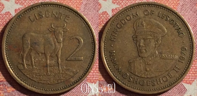 Лесото 2 лисенте 1979 года, KM# 17, 356-044