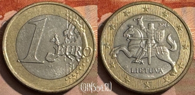 Литва 1 евро 2015 года, KM# 211, 468s-614