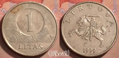 Литва 1 лит 1999 года, KM# 111, 128l-004