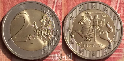 Литва 2 евро 2015 года, KM# 212, UNC, 396-005
