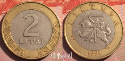Литва 2 лита 1998 года, KM# 112, 119c-129