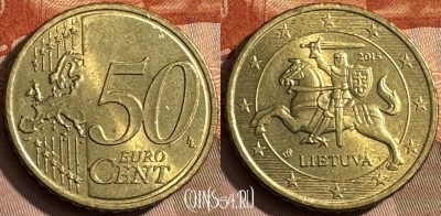 Литва 50 евроцентов 2015 года, KM# 210, 467s-584