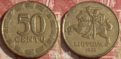 Литва 50 центов 1999 года, KM# 108, 474r-042