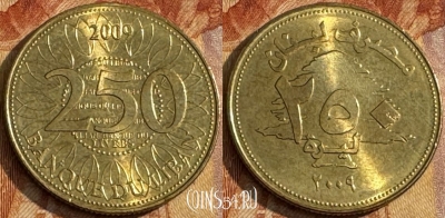 Ливан 250 ливров 2009 года, s109t-019