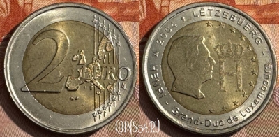 Люксембург 2 евро 2004 года, KM# 85, 468s-619