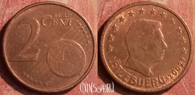 Люксембург 2 евроцента 2002 года, KM# 76, 388n-048
