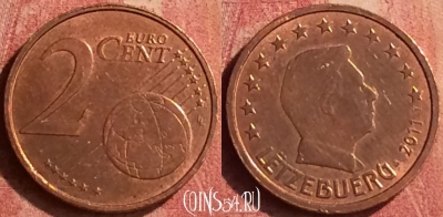 Люксембург 2 евроцента 2011 года, KM# 76, 384n-139