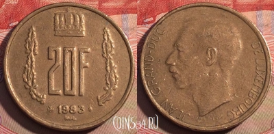 Люксембург 20 франков 1983 года, KM# 58, 223a-044