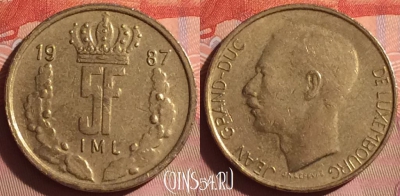 Люксембург 5 франков 1987 года, KM# 60, 041i-046