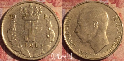 Люксембург 5 франков 1987 года, KM# 60, 161a-108
