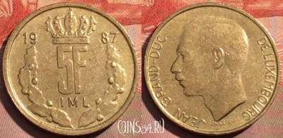 Люксембург 5 франков 1987 года, KM# 60, 271a-020