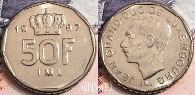 Люксембург 50 франков 1987 года, KM# 62, a082-121